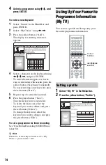 Preview for 74 page of Sony RDR-HXD1065 Operating Instructions Manual