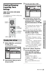 Preview for 87 page of Sony RDR-HXD1065 Operating Instructions Manual