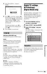 Preview for 135 page of Sony RDR-HXD1065 Operating Instructions Manual