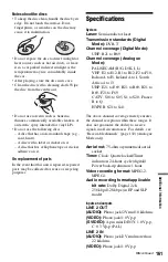 Preview for 161 page of Sony RDR-HXD1065 Operating Instructions Manual