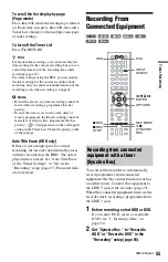 Preview for 55 page of Sony RDR-HXD560 Operating Instructions Manual