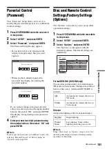 Preview for 101 page of Sony RDR-HXD710 Operating Instructions Manual