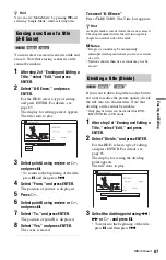 Preview for 67 page of Sony RDR-HXD890 Operating Instructions Manual