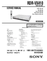 Sony RDR-VX410 Service Manual preview