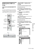 Предварительный просмотр 91 страницы Sony RDR VX500 - DVD Player/Recorder With VCR Operating Instructions Manual