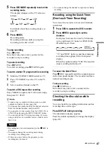 Preview for 47 page of Sony RDR VX511 - DVDr/ VCR Combo Operating Instructions Manual