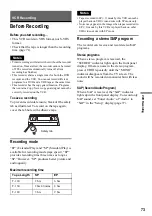 Preview for 73 page of Sony RDR VX511 - DVDr/ VCR Combo Operating Instructions Manual