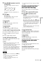 Preview for 47 page of Sony RDR-VX515 - Dvd Recorder/vcr Combo Operating Instructions Manual