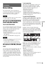 Preview for 55 page of Sony RDR-VX515 - Dvd Recorder/vcr Combo Operating Instructions Manual