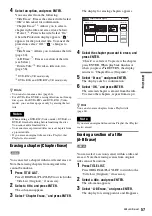 Preview for 57 page of Sony RDR-VX515 - Dvd Recorder/vcr Combo Operating Instructions Manual