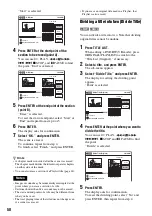 Preview for 58 page of Sony RDR-VX515 - Dvd Recorder/vcr Combo Operating Instructions Manual