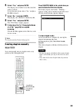 Preview for 59 page of Sony RDR-VX515 - Dvd Recorder/vcr Combo Operating Instructions Manual