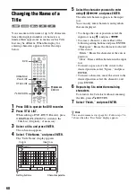 Preview for 60 page of Sony RDR-VX515 - Dvd Recorder/vcr Combo Operating Instructions Manual