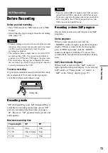 Preview for 73 page of Sony RDR-VX515 - Dvd Recorder/vcr Combo Operating Instructions Manual