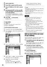 Preview for 84 page of Sony RDR-VX515 - Dvd Recorder/vcr Combo Operating Instructions Manual