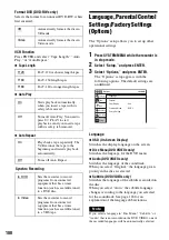 Preview for 100 page of Sony RDR-VX515 - Dvd Recorder/vcr Combo Operating Instructions Manual