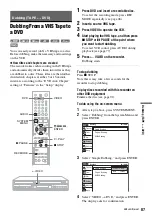 Preview for 87 page of Sony RDR-VX521 Operating Instructions Manual