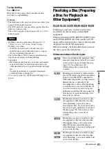 Preview for 91 page of Sony RDR-VX521 Operating Instructions Manual