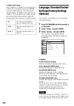 Preview for 106 page of Sony RDR-VX521 Operating Instructions Manual