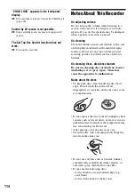 Preview for 114 page of Sony RDR-VX521 Operating Instructions Manual