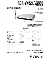 Sony RDR-VX521 Service Manual preview