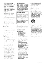 Preview for 3 page of Sony RDR-VX525 - DVDr/ VCR Combo Operating Instructions Manual