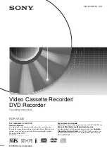 Preview for 1 page of Sony RDR VX530 - DVD Recorder & VHS Combo Player Operating Instructions Manual