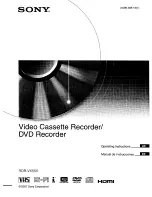 Предварительный просмотр 1 страницы Sony RDR VX555 - DVDr/ VCR Combo Operating Instructions Manual