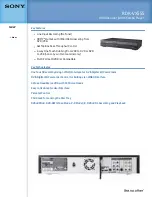 Preview for 1 page of Sony RDR VX555 - DVDr/ VCR Combo Specifications