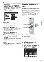 Preview for 61 page of Sony RDR-VX560 Operating Instructions Manual