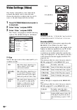 Preview for 98 page of Sony RDR-VX560 Operating Instructions Manual