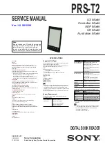 Sony Reader PRS-T2 Service Manual preview