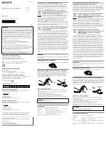 Sony Remote Commander RM-X170 Instructions preview