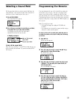 Preview for 15 page of Sony Remote Commander Operating Instructions Manual