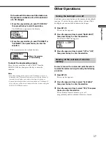 Preview for 17 page of Sony Remote Commander Operating Instructions Manual