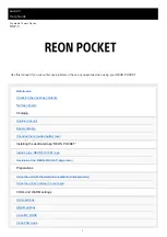 Preview for 1 page of Sony REON POCKET Help Manual