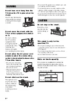 Предварительный просмотр 6 страницы Sony RHT-G1000 - Home Theater Built-in Sound Rack System Operating Instructions Manual