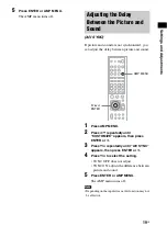 Предварительный просмотр 19 страницы Sony RHT-G1000 - Home Theater Built-in Sound Rack System Operating Instructions Manual