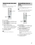 Preview for 15 page of Sony RHT-G2000 - Home Theater Built-in Sound Rack System Operating Instructions Manual