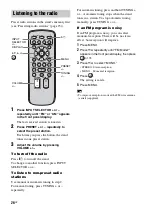 Preview for 26 page of Sony RHT-G550 Operating Instructions Manual