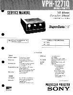 Предварительный просмотр 1 страницы Sony RM-1271 Service Manual