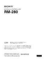 Sony RM-280 Operation Manual preview