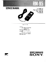 Sony RM-95 Service Manual preview