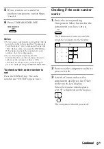 Preview for 10 page of Sony RM-AV2000T Operating Instructions Manual