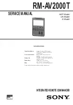 Sony RM-AV2000T Service Manual preview