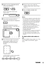 Preview for 9 page of Sony RM-AV2500 - Integrated Remote Commander Operating Instructions Manual