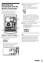 Preview for 13 page of Sony RM-AV2500 - Integrated Remote Commander Operating Instructions Manual