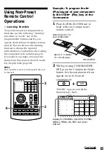 Preview for 15 page of Sony RM-AV2500 - Integrated Remote Commander Operating Instructions Manual