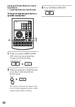 Preview for 20 page of Sony RM-AV2500 - Integrated Remote Commander Operating Instructions Manual