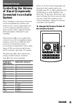 Preview for 21 page of Sony RM-AV2500 - Integrated Remote Commander Operating Instructions Manual